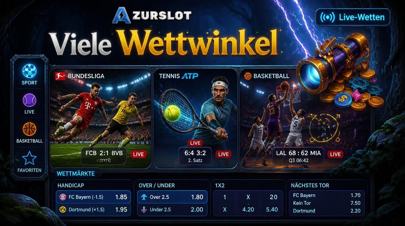 Eine Vorschau auf unterschiedliche Wettmärkte: Fußball, Tennis, Basketball, speziell Handicap und Over/Under in Live-Wetten.